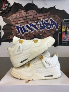 Unleash Your Inner Sneakerhead: The Limited Edition Wmns Air Jordan 4 Metallic Gold Drops Now!