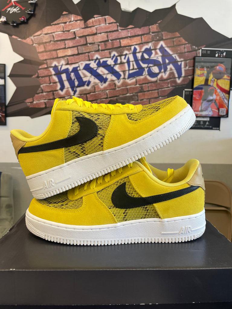 Unleash Your Inner Street Style: The Limited Edition Nike Air Force 1 Low Yellow Snakeskin - A Must-Have for Fashion-Forward Collectors