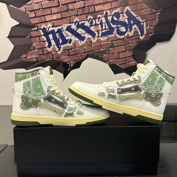 AMIRI High Top”Bandana Olive”#11623