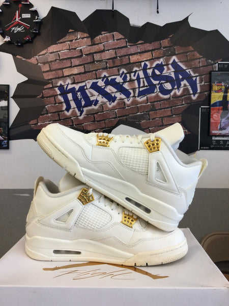 Wmns Air Jordan 4 “Metallic Gold”#82724