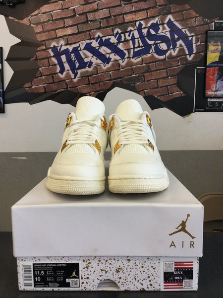 Wmns Air Jordan 4 “Metallic Gold”#82724