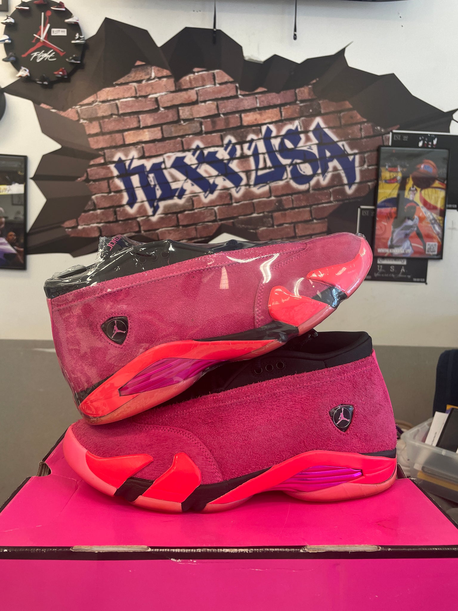 Wmns Air Jordan 14”Shocking Pink”#6924