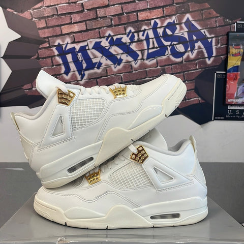 Wmns Air Jordan 4”Gold Metallic”#5924