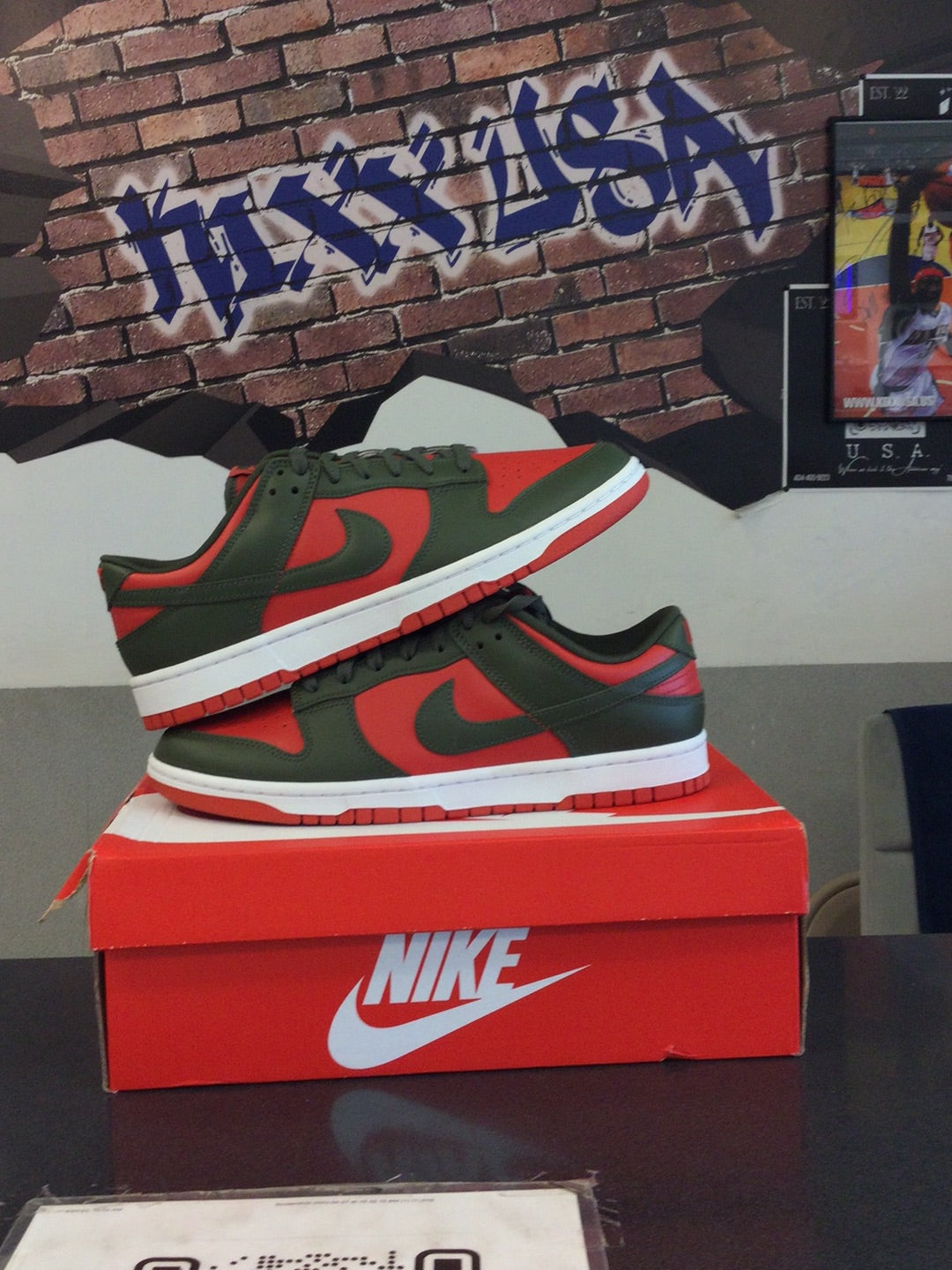 Nike Dunk Low “Khaki Mystic Red” #060324