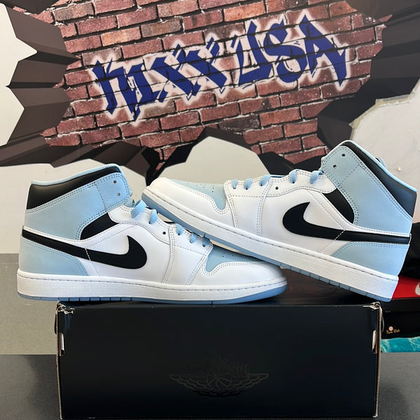 Air Jordan 1 Mid”White Ice Blue”#8723