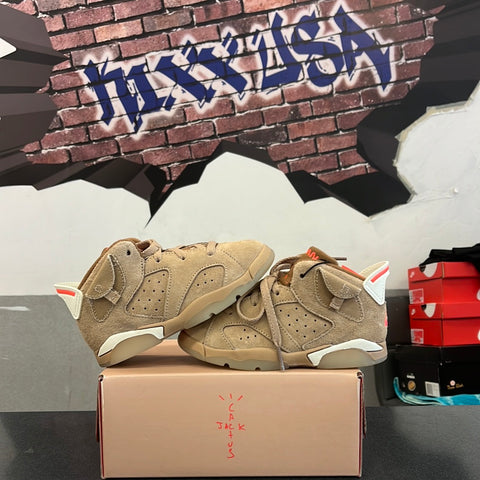 Air Jordan 6”Travis Scott British Khaki TD”#8723