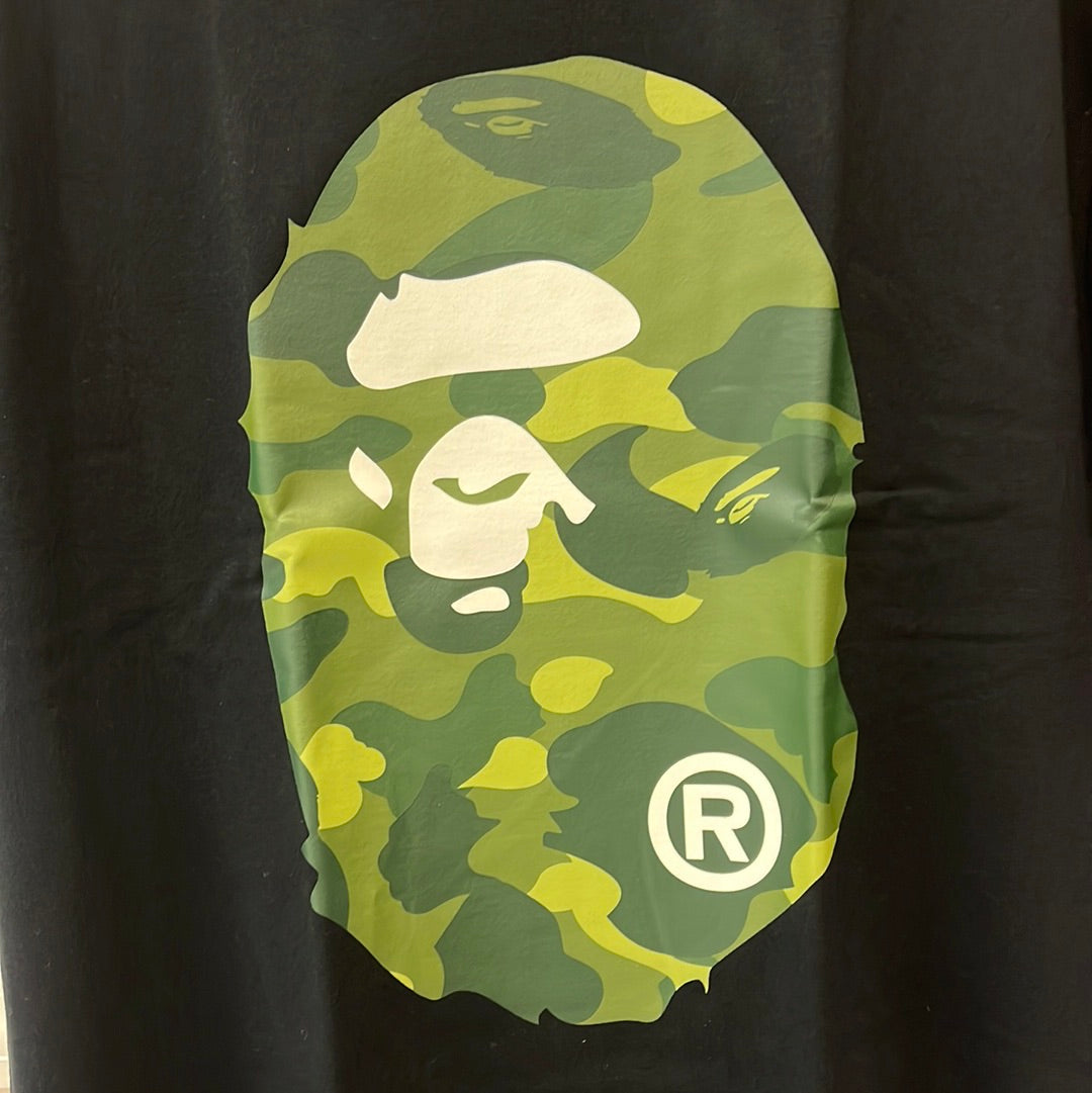 BAPE T-Shirt Black (Camo Ape Face)#31823