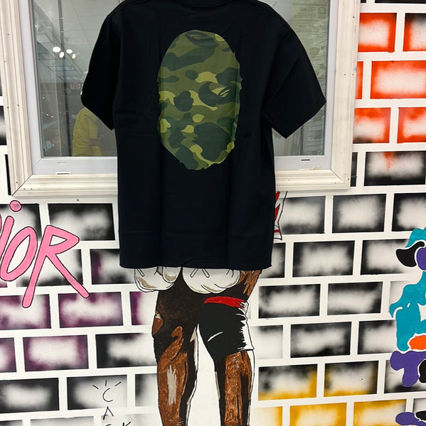 BAPE T-Shirt Black (Camo Ape Face)#31823